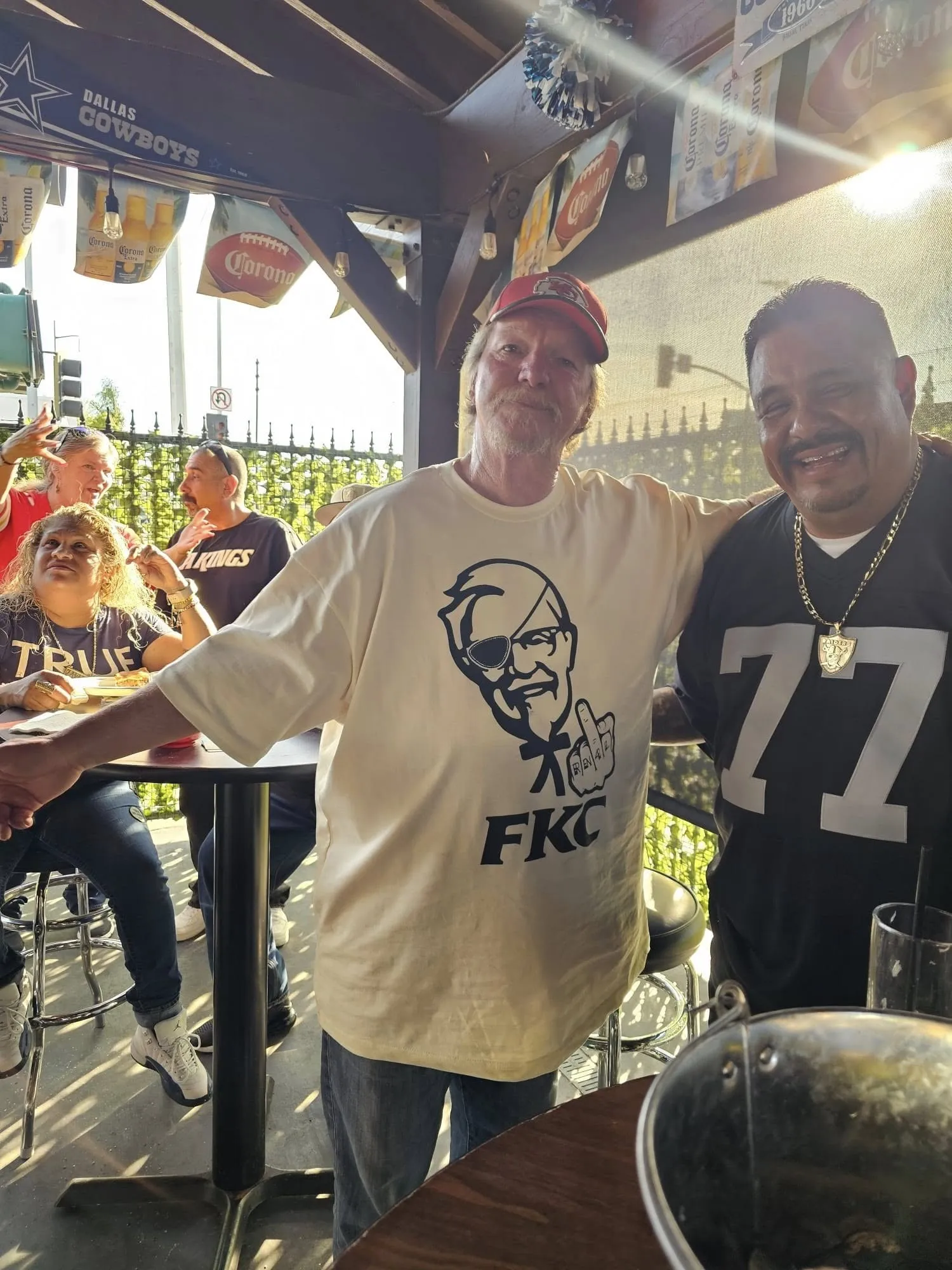 Customers on patio